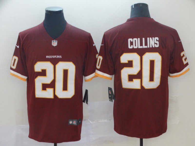 Men Washington Red Skins 20 Collins Red Nike Vapor Untouchable Limited Player NFL Jerseys